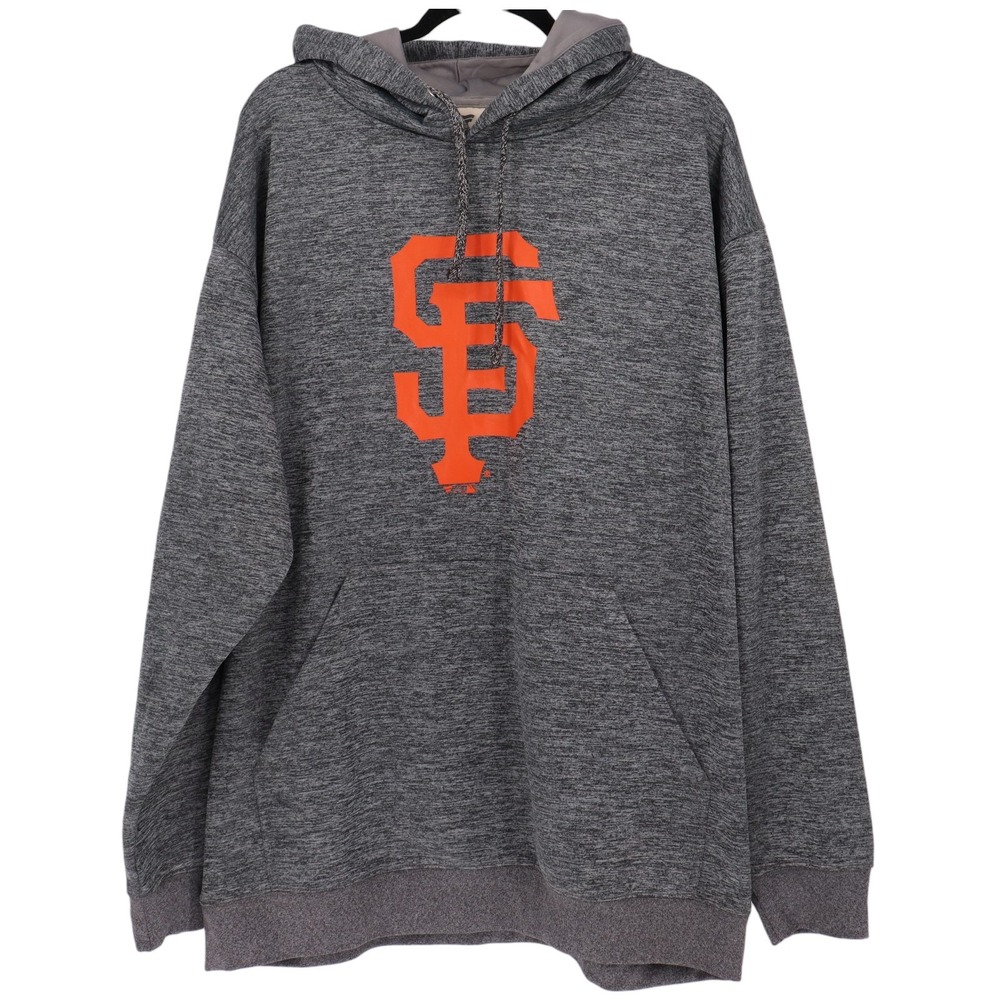 San Francisco Giants Fanatics Mens 2XL Heather Gray Hoodie Pullover Sweatshirt